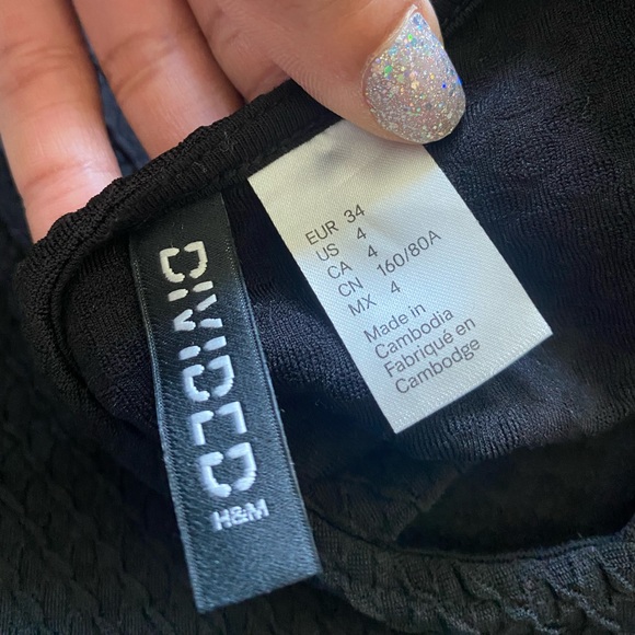 H&M Black Bodycon Mini Dress - Women’s Size 4 - Picture 7 of 8